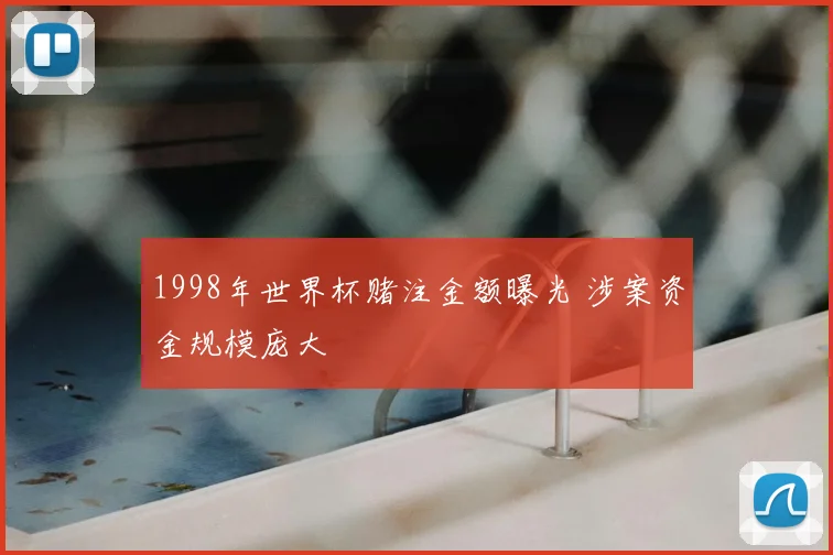 1998年世界杯赌注金额曝光 涉案资金规模庞大
